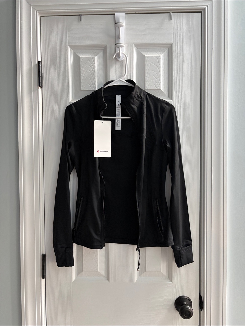 lululemon athletica Black Slim Zip Bomber Jacket